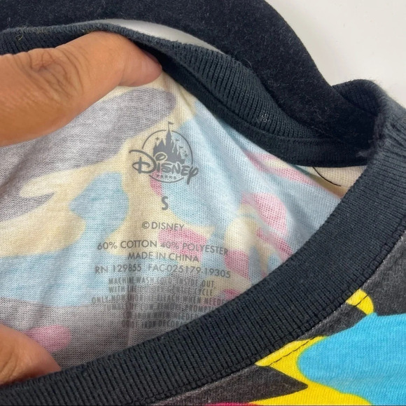 Disney Parks Mickey Mouse Graphic Crewneck Short Sleeve Ringer Tee Size Small - Picture 6 of 7